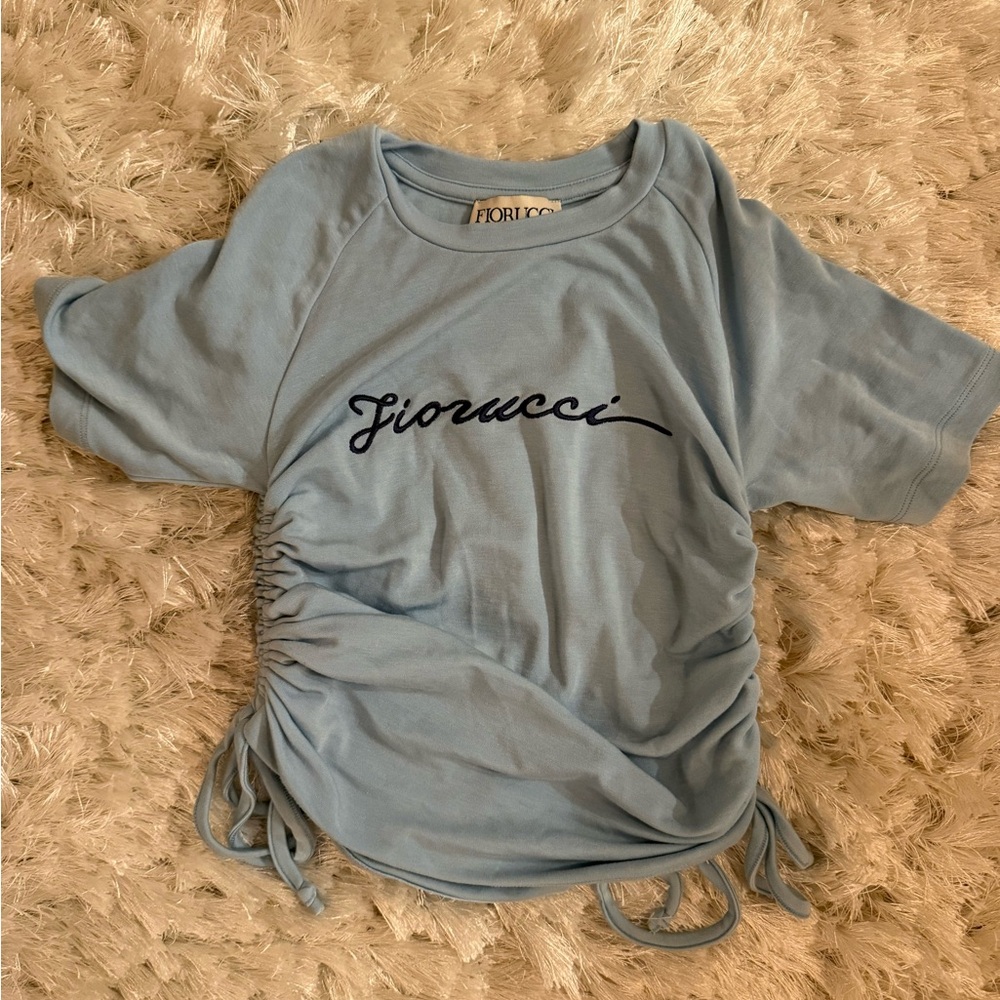Fiorucci Light Blue Logo Short Sleeve Tee
